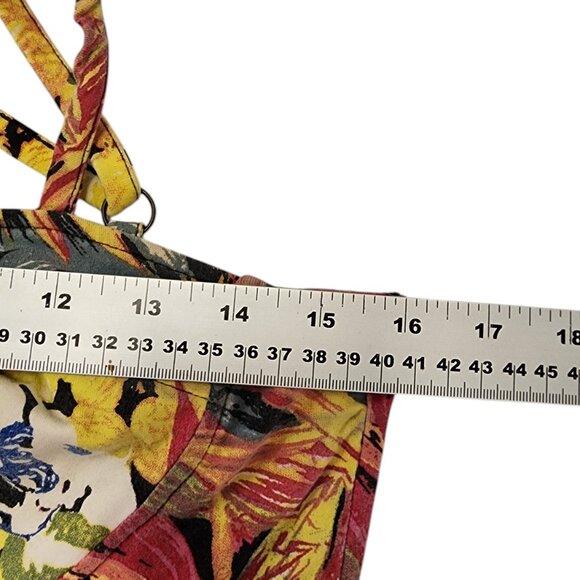 Y2K MINKPINK Women's Floral Sundress Size L Boho Summer Dress Spaghetti Straps - Picture 14 of 14